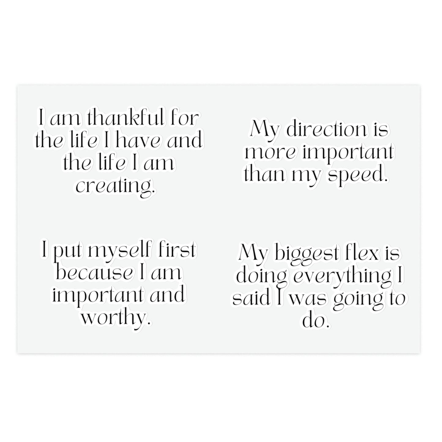 Long Success Affirmations Sticker Sheet