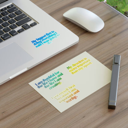 Long Success Affirmations Sticker Sheet