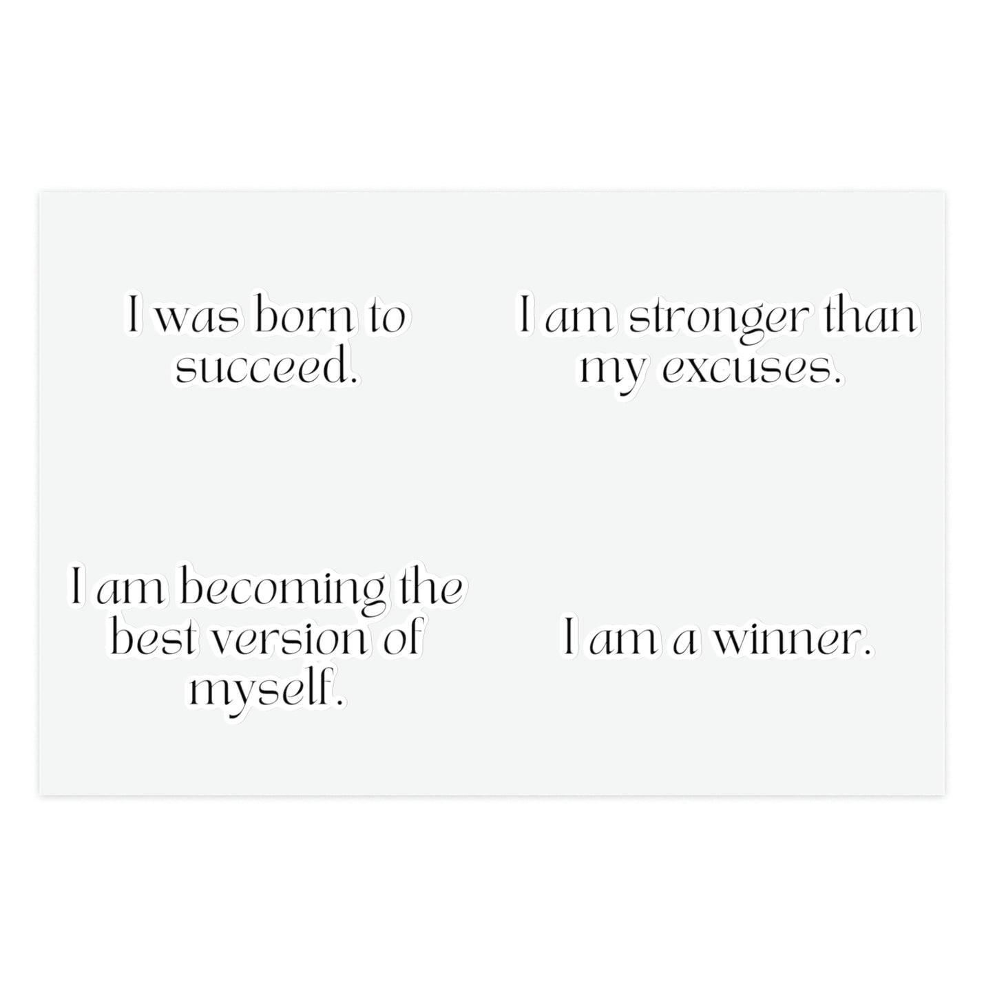 Short Success Affirmations Sticker Sheet