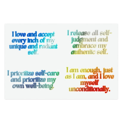 Long Self-Love Affirmations Sticker Sheet