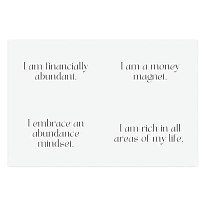 Short Money Affirmations Sticker Sheet