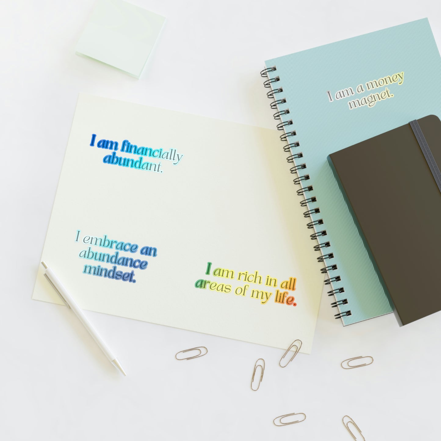 Short Money Affirmations Sticker Sheet