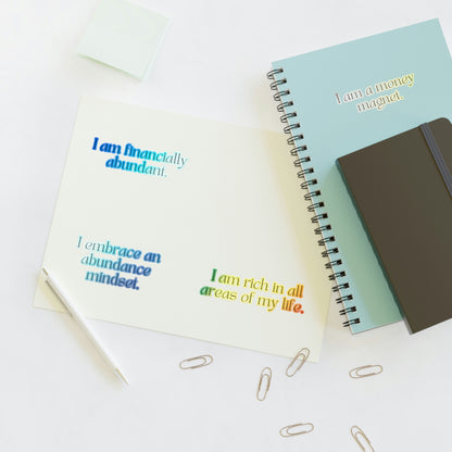 Short Money Affirmations Sticker Sheet