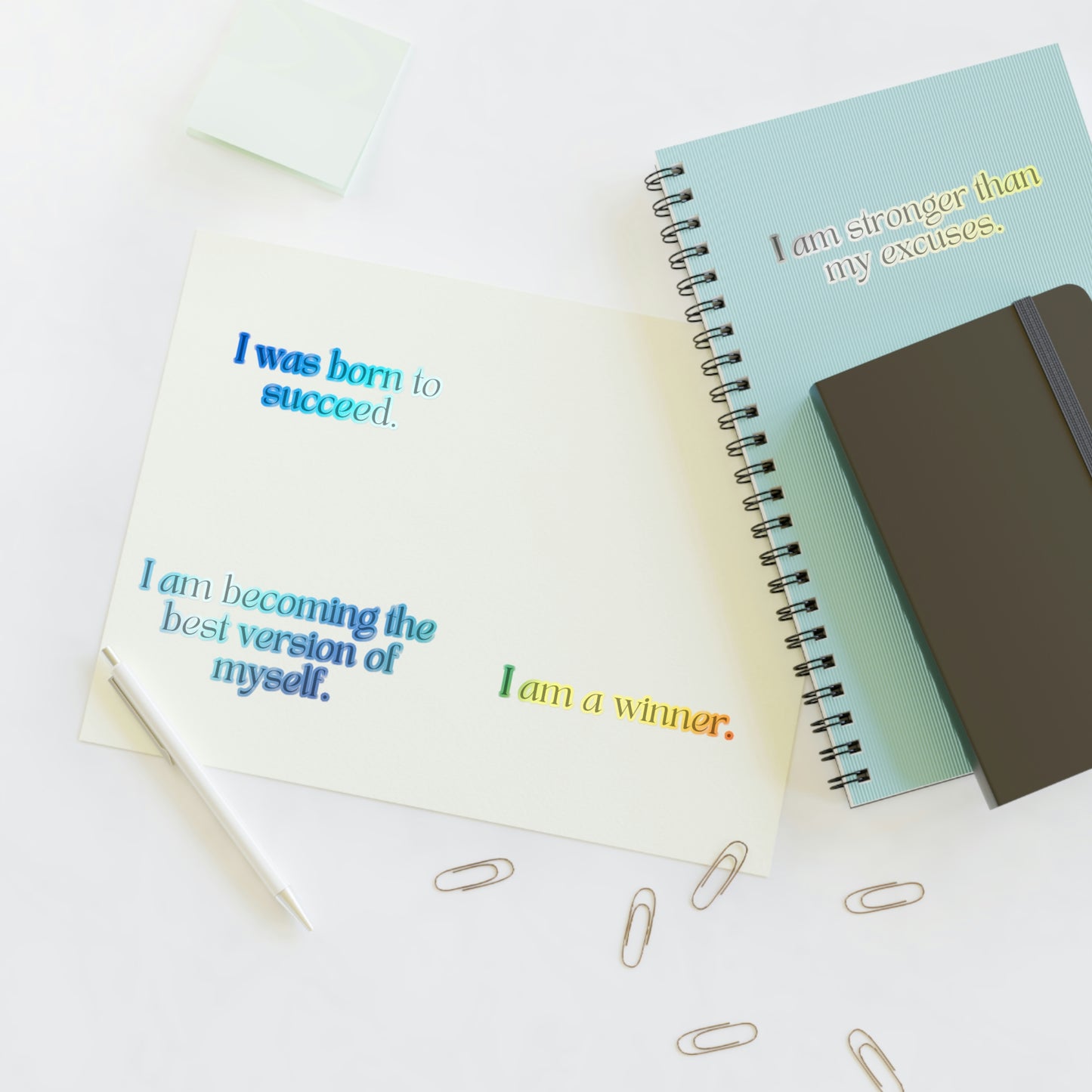 Short Success Affirmations Sticker Sheet