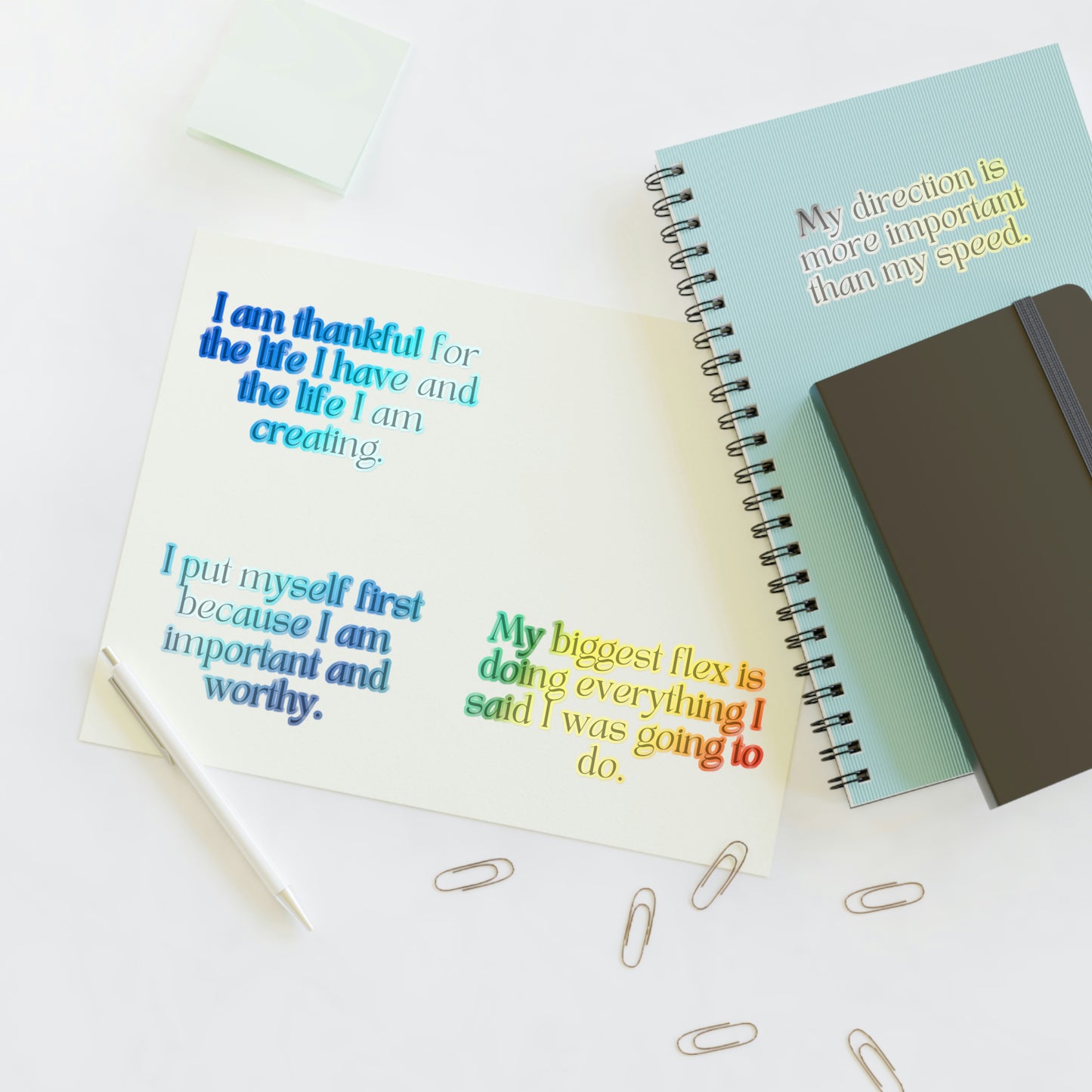 Long Success Affirmations Sticker Sheet