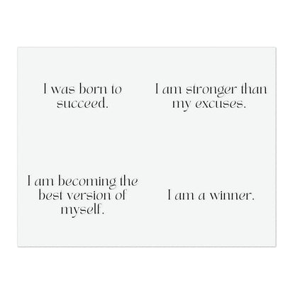 Short Success Affirmations Sticker Sheet