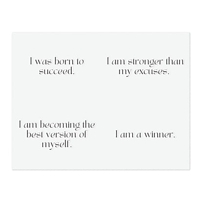 Short Success Affirmations Sticker Sheet