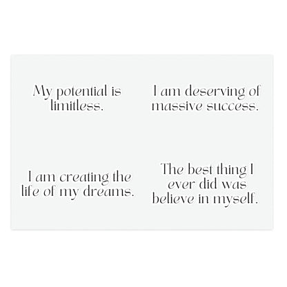 Short Success Affirmations Sticker Sheet