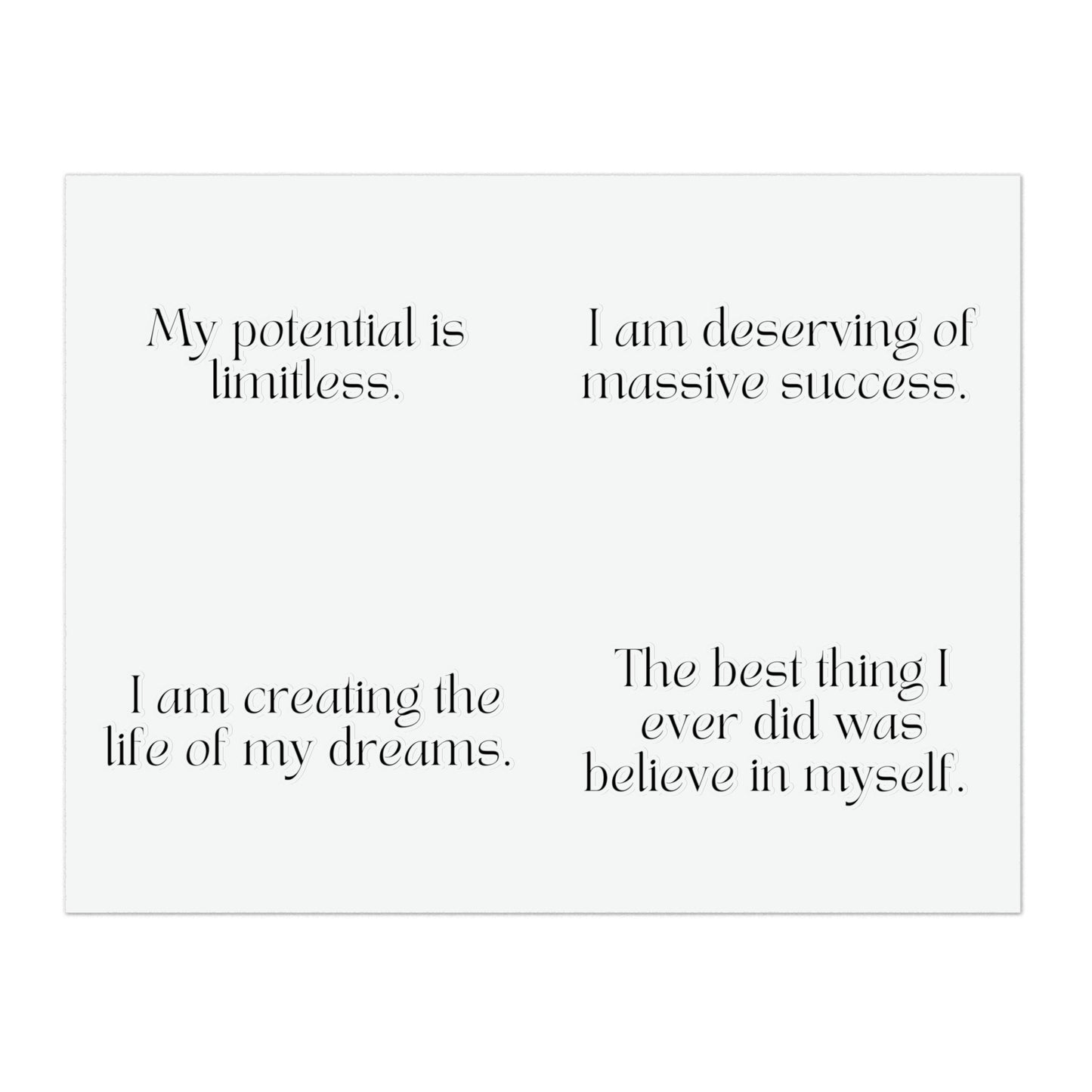 Short Success Affirmations Sticker Sheet