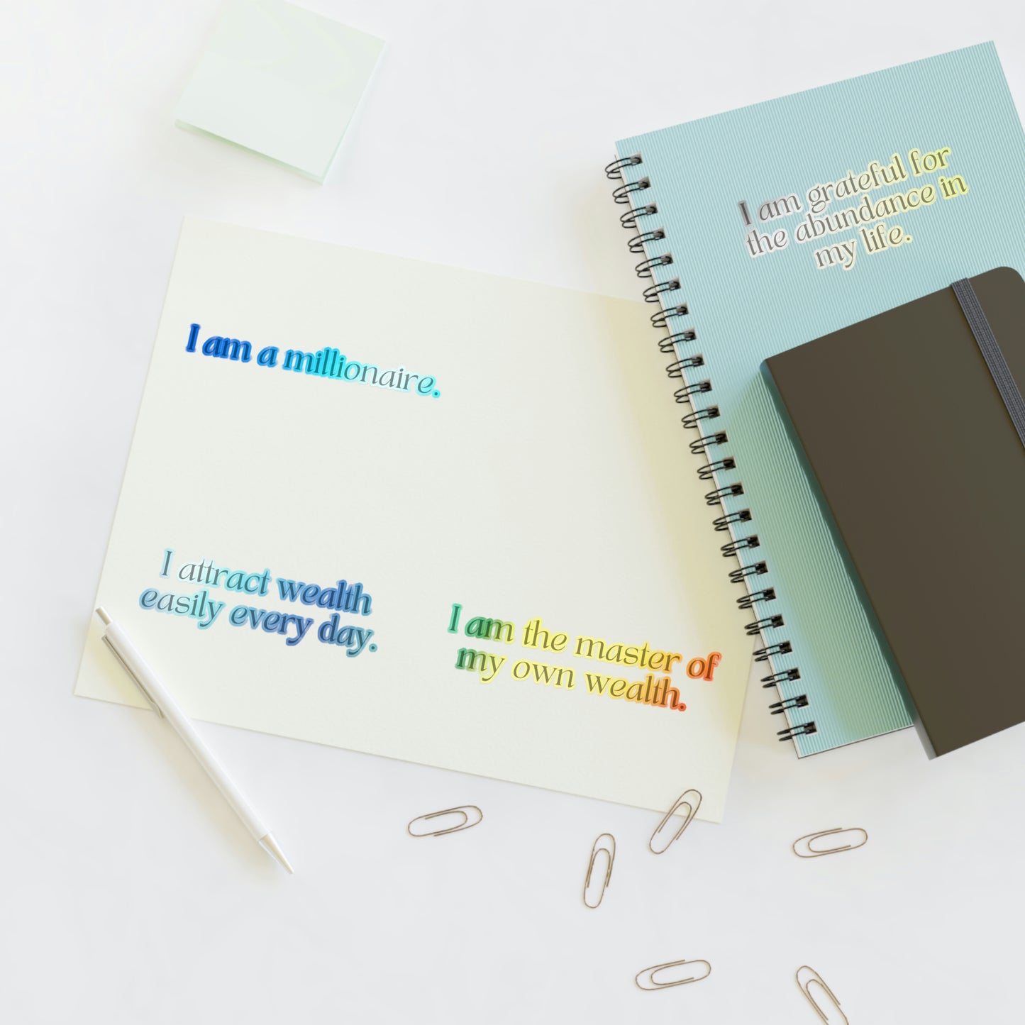 Short Money Affirmations Sticker Sheet