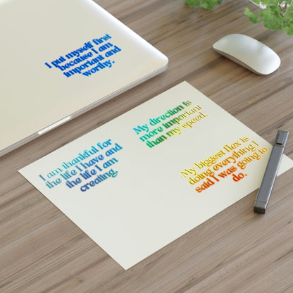 Long Success Affirmations Sticker Sheet