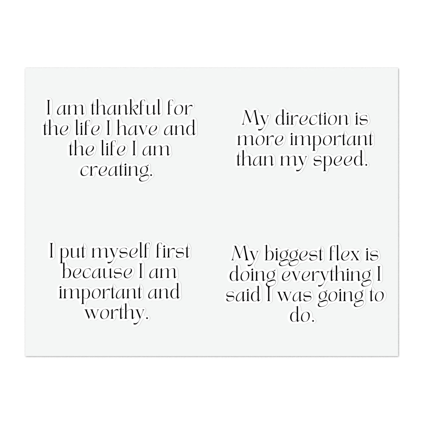 Long Success Affirmations Sticker Sheet