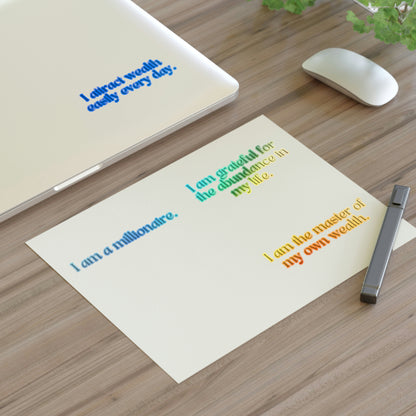 Short Money Affirmations Sticker Sheet