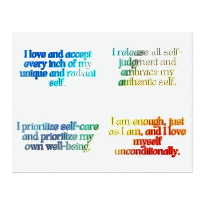 Long Self-Love Affirmations Sticker Sheet