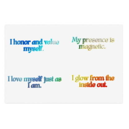 Short Self-Love Affirmations Sticker Sheet