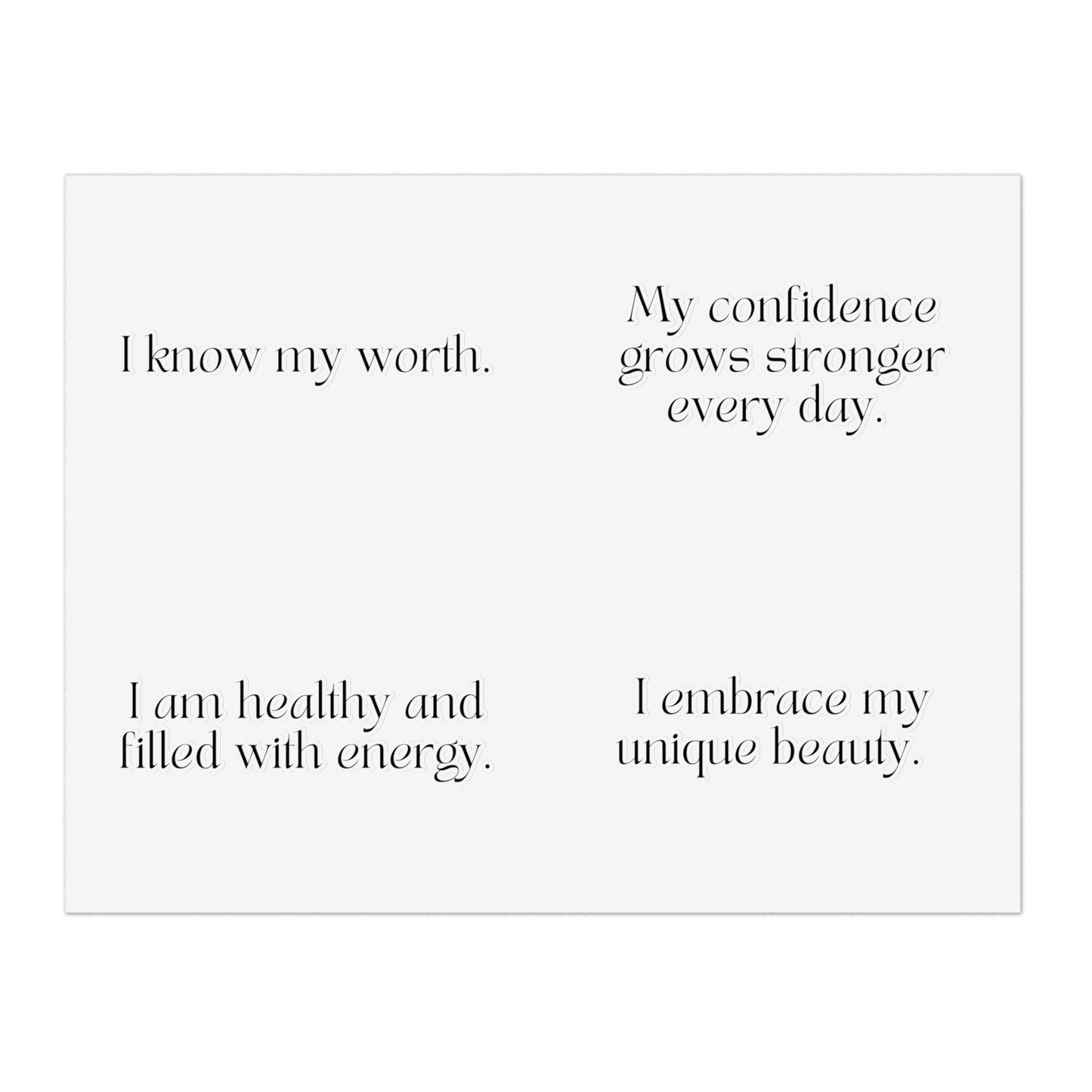 Short Self-Love Affirmations Sticker Sheet