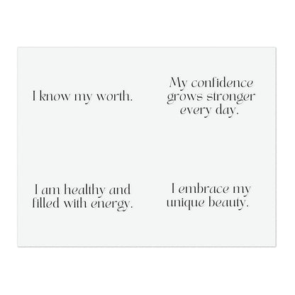 Short Self-Love Affirmations Sticker Sheet