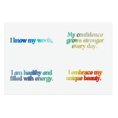 Short Self-Love Affirmations Sticker Sheet