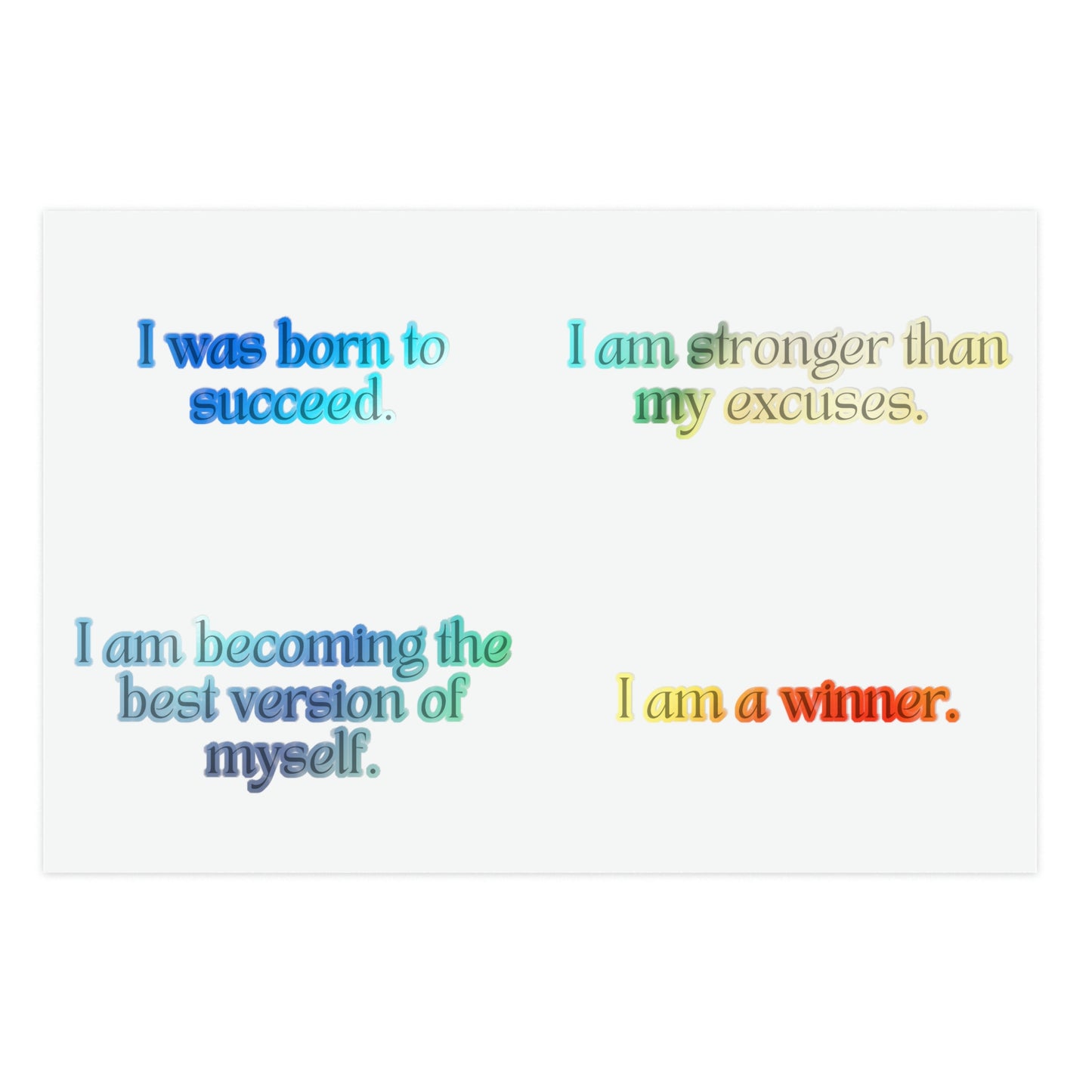 Short Success Affirmations Sticker Sheet