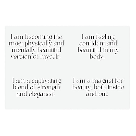 Long Self-Love Affirmations Sticker Sheet