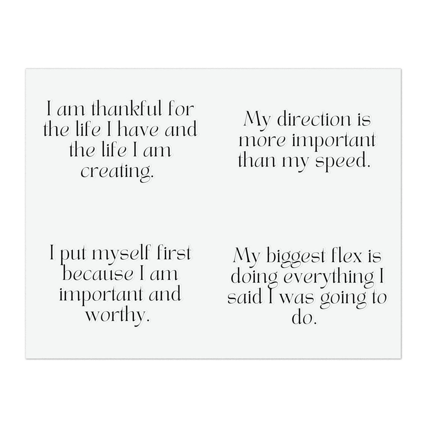 Long Success Affirmations Sticker Sheet