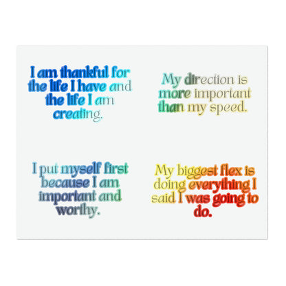 Long Success Affirmations Sticker Sheet