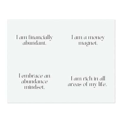 Short Money Affirmations Sticker Sheet